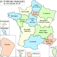 Quel est le nombre de régions en France?